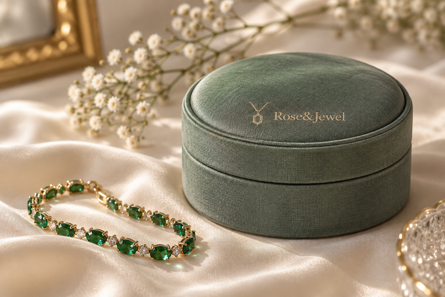 Rose & Jewel nov surprise jewelry box with coordinating jewelry accents