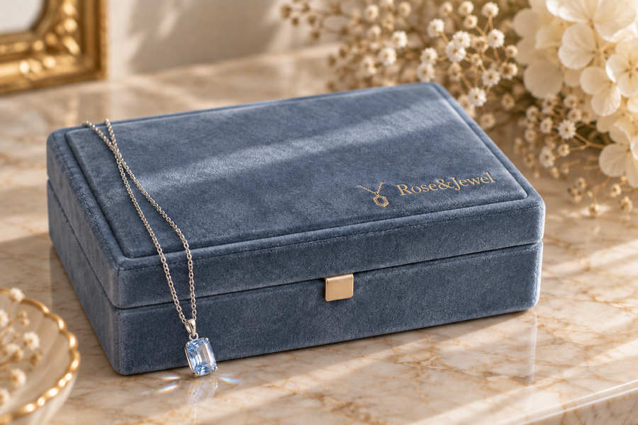 Rose & Jewel oct surprise jewelry box with coordinating jewelry accents